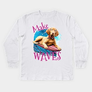 WAVES Vizsla Kids Long Sleeve T-Shirt